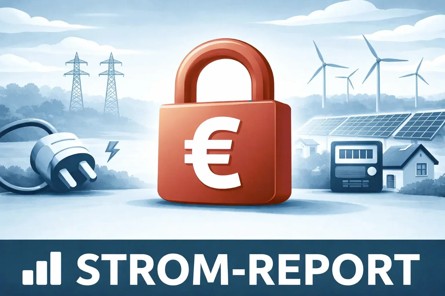 strompreisgarantie Schloss mit Eurozeichen